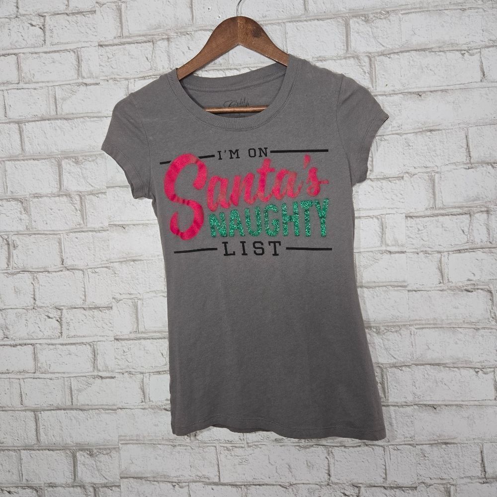 On Santa's Naughty List graphic‎ tee